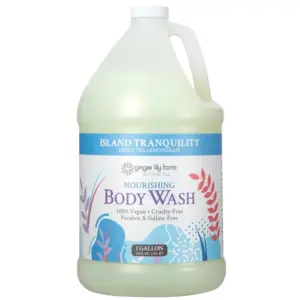 Ginger Lily Farms Botanicals All-Purpose Liquid Hand Soap Refill | Island Tranquility | 100% Vegan and Cruelty-Free | Green Tea Lemongrass Scent | 1 Gallon (128 fl Ounce)