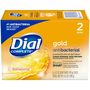 Dial Antibacterial Bar Soap | Gold | 3.2 Ounce | 2 Bars