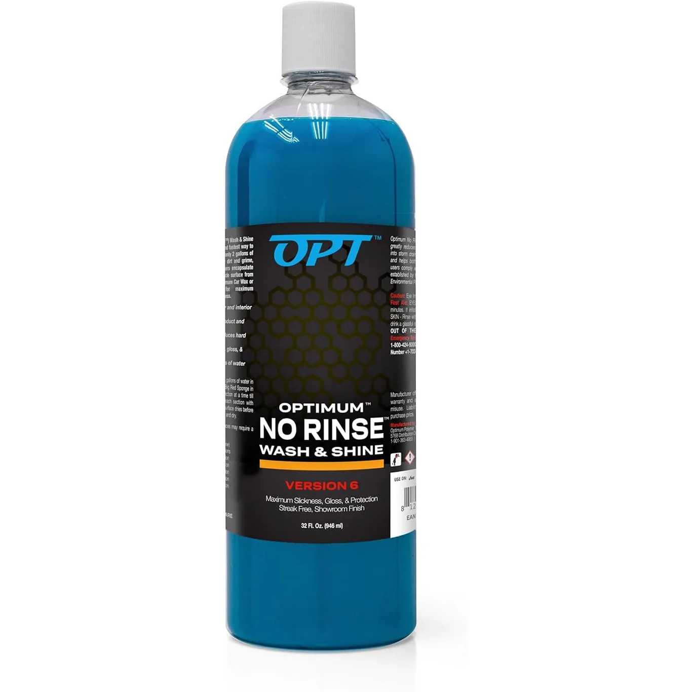 OPTIMUM | No-Rinse Wash and Shine V6 (Blue ONR) | 32oz