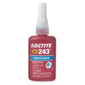 Loctite 243 Threadlockers | Medium Strength | 50 Milliliters | 3/4 Inch Thread | Blue