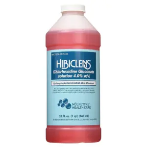Hibiclens Liquid Antiseptic / Antimicrobial Skin Cleanser Bottle 32 Ounce. 57532 1 Ct
