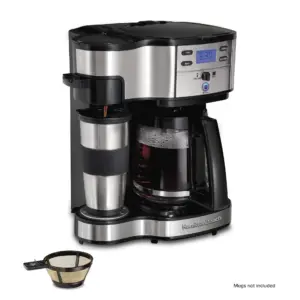 Hamilton Beach 2-Way Brewer | Single Serve or 12 Cup Coffee Maker | Black | 49980A