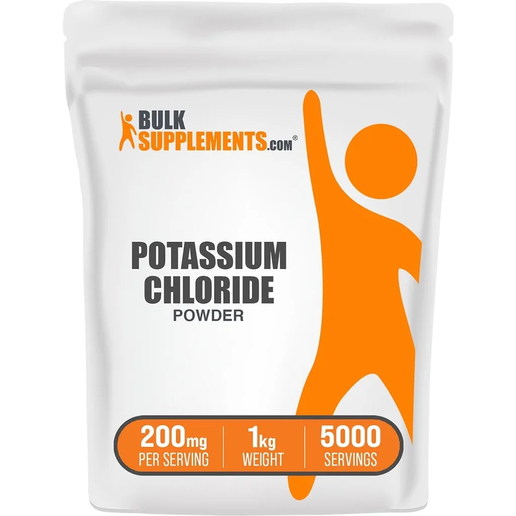 BulkSupplements Potassium Chloride Powder | 200mg | 1 Kilogram (2.2 lbs) | 5000 Servings