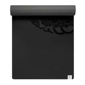 Gaiam Performance Dry-Grip Yoga Mat | Black | 5 Millimeters