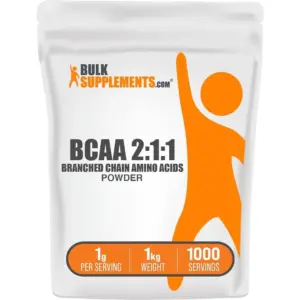 BulkSupplements BCAA 2:1:1 (Branched Chain Amino Acids) Powder | 1g per Serving | 1 Kilogram (2.2 lbs) | 1000 Servings