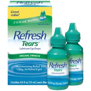 Refresh Tears Lubricant Eye Drops Artificial Tears | 30 Milliliters | 2 Bottles