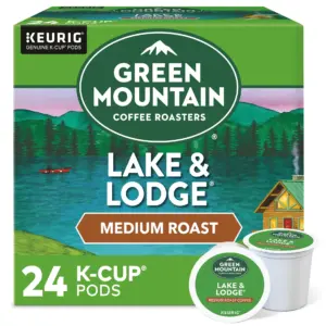 Green Mountain Coffee Lake and Lodge K-Cup Pods | Medium Roast | 24 Count for Keurig Brewers | 1.0