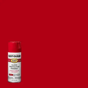 Sunrise Red | Rust-Oleum Stops Rust Gloss Protective Enamel Spray Paint-7762830 | 12 Ounce | 1