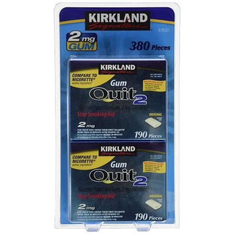 Kirkland Signature Quit Gum 2 mg. 380 Pieces (Premium Edition)