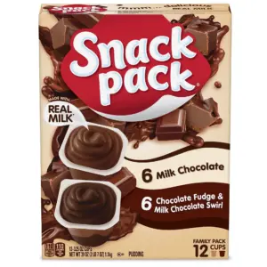Snack Pack Milk Chocolate & Chocolate Fudge/Milk Chocolate Swirl Pudding Cups Family Pack | 12 ct