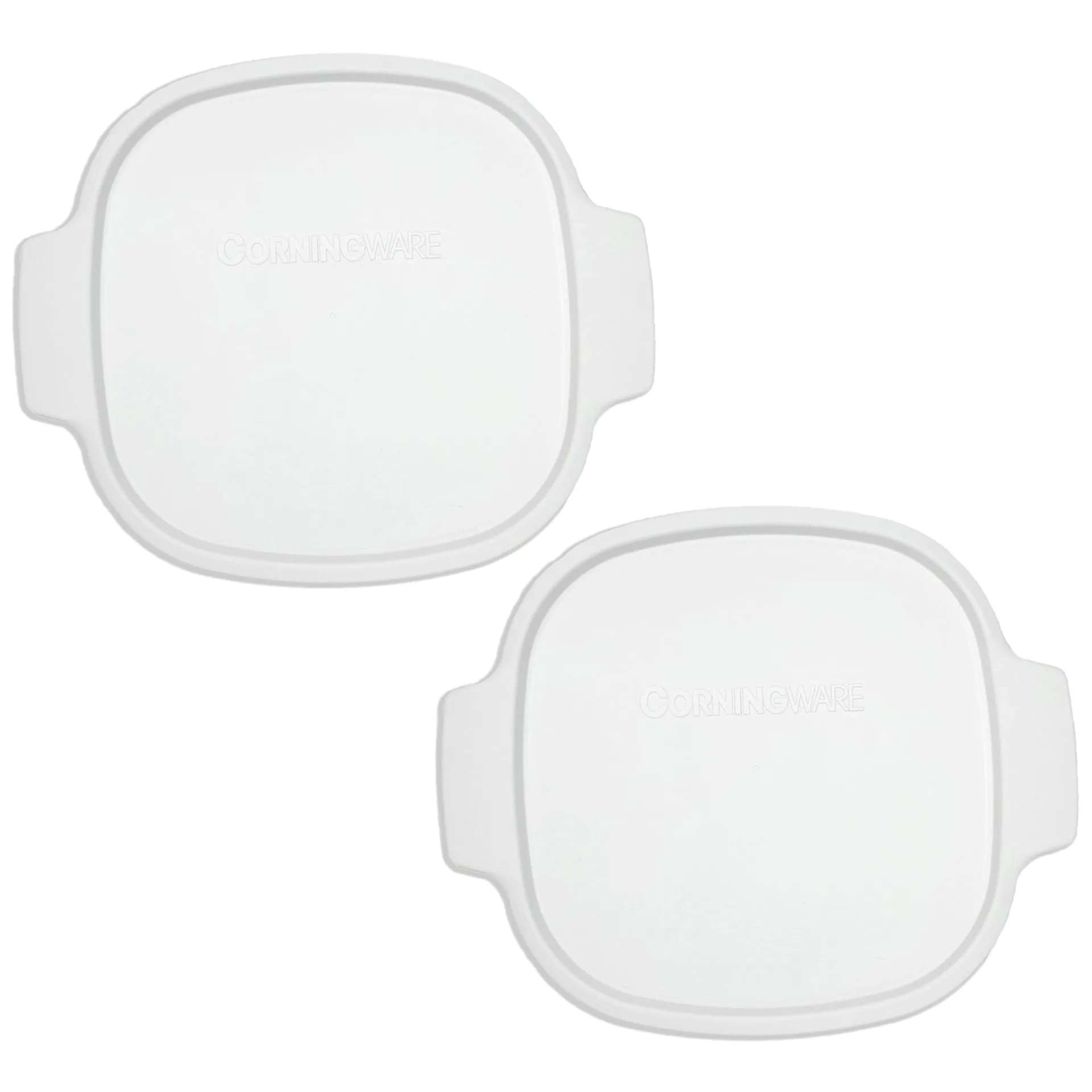 Corningware Stovetop A-2-PC White Storage Lid for Square 2qt and 3qt Casserole Dishes (Sold Separately) (2-Pack)