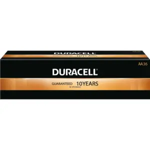 Duracell | DURAACTBULK36 | Coppertop Alkaline AA Batteries | 36 / Pack | Black