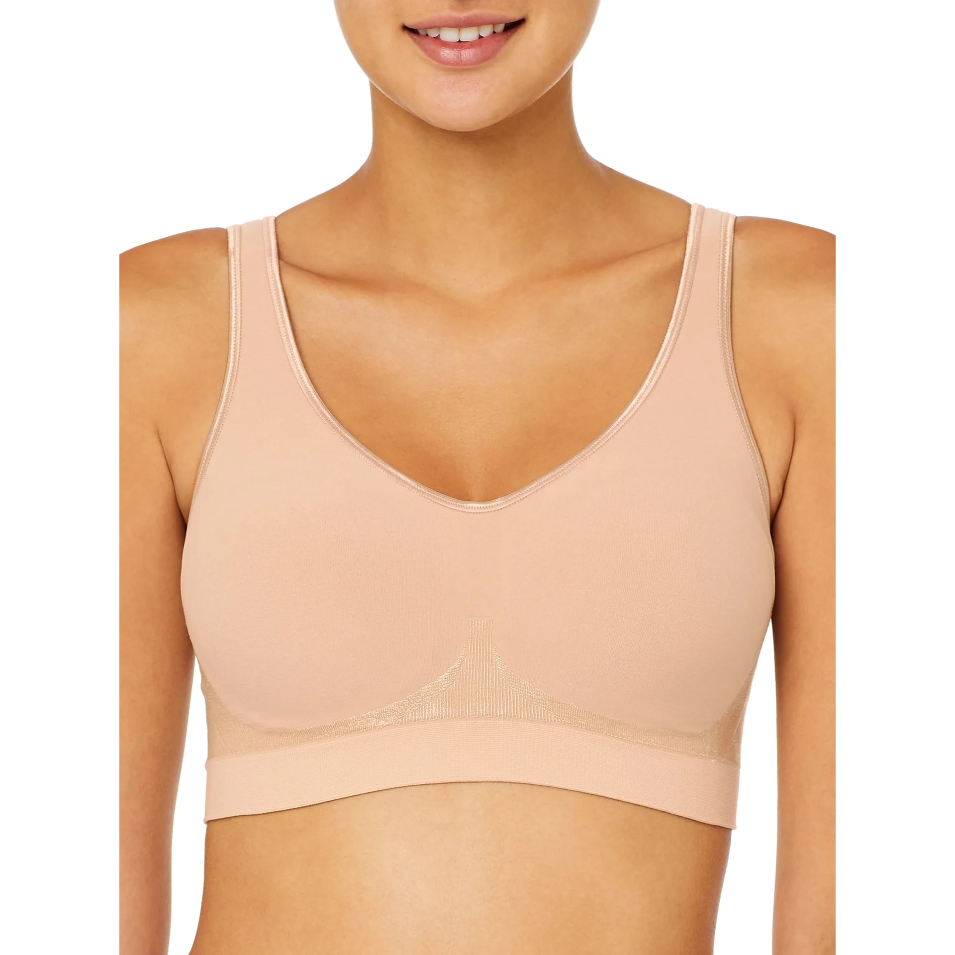 Women's Bali 3488 Comfort Revolution Shaping Wirefree Bra (Nude S)