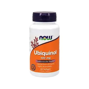 NOW Supplements | Ubiquinol 100 mg | 60 Softgels