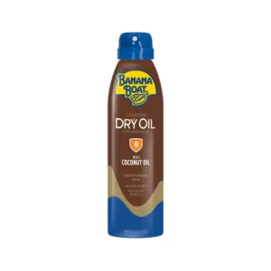 Banana Boat Dry Oil Tanning Spray Sunscreen SPF 8 | 6oz | Sun Tanning Oil with SPF 8 Sunscreen | Oxybenzone-Free