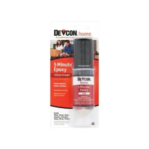 ITW Devcon 20845 Home 5 Minute 0.84 Ounce | 1-Pack | Clear High Strength Epoxy Anchoring Adhesive