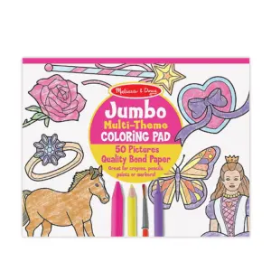 Melissa and Doug Jumbo 50-Page Kids' Coloring Pad Activity Book | Princess and Fairy | FSC Certified