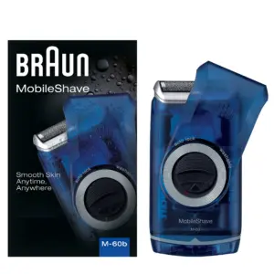 Braun M60b Mobile Battery Powered Electric Shaver for Men (Premium Edition)