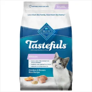 Blue Buffalo Tastefuls Kitten Natural Dry Cat Food | Chicken Recipe | 3-lb. Bag | 3 lbs