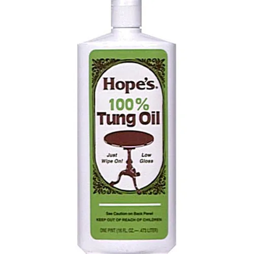 Hope's Pure Tung Oil | Waterproof Natural Wood Finish & Sealer | 16 Fl Ounce | staincleaner