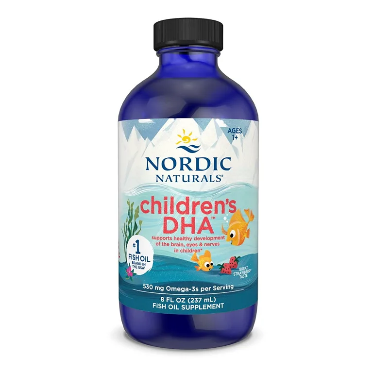Nordic Naturals Children's DHA Liquid | 530 Mg | Strawberry | Fish Oil | 8 Ounce | 8 Ounces (Pack of 1)