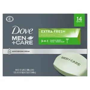 Dove Men+Care Extra Fresh Body & Face Bar | 4 Ounce | 8 Bar | 8 bars