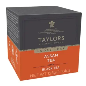 Taylors of Harrogate Pure Assam Loose Leaf Tea 4.4oz Carton (Premium Edition)