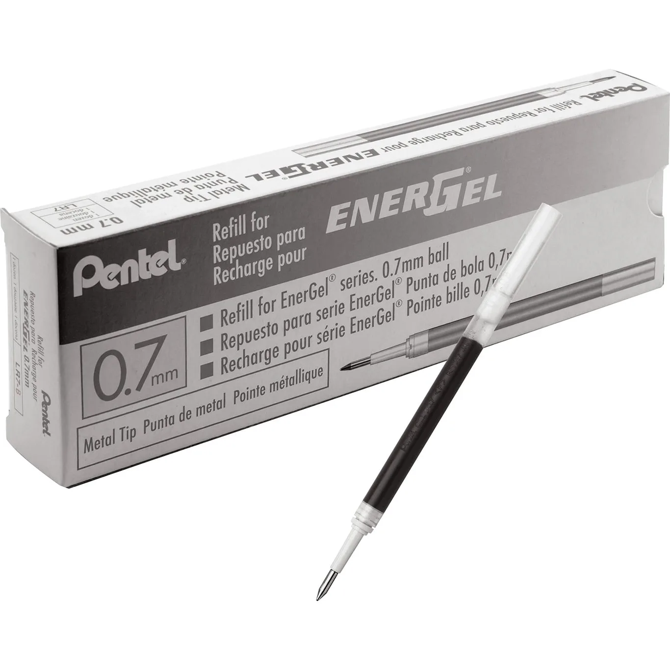 Refill Ink | For EnerGel Gel Pen | 0.7mm Metal Tip | Medium | Black Ink