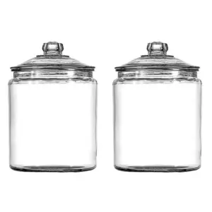 Anchor Hocking Heritage Hill Glass Jar with Lid | 1/2 Gallon