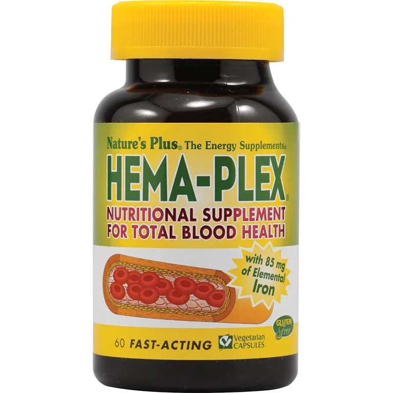 Nature's Plus Hema-Plex with Iron 60 VegCap (Premium Edition)