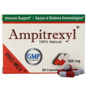 Ampitrexyl | Dietary Supplement | Formula 100% Natural | Helps Support Immune System | Vitamin C | Zinc | 30 Capsules | 500 mg | 1