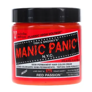 MANIC PANIC Classic Red Passion Semi Permanent Hair Color | Medium Cherry Red Hair Dye for Women and Men That Lasts 4-6 Weeks | Vegan | Ammonia and Cruelty-Free | Create and Mix Custom Shades (4oz)
