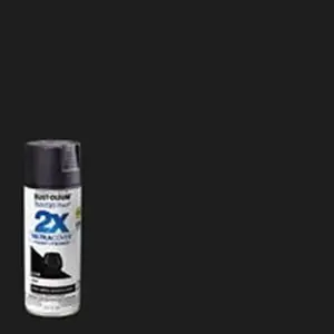 Rust-Oleum Painter's Touch Ultra Cover 2X Spray Paint 12oz-Flat Black (Premium Edition)