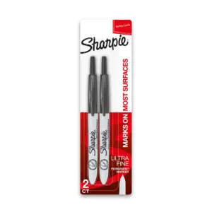 Sharpie Retractable Permanent Markers | Ultra Fine Tip | 2 Count