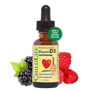 ChildLife Essentials Vitamin D3 Drops: Essential for Growth and Development | 500 IU | Berry Flavor | 1 Fl. Ounce Bottle (Pack of 1) | 1 Fl Ounce (Pack of 1)