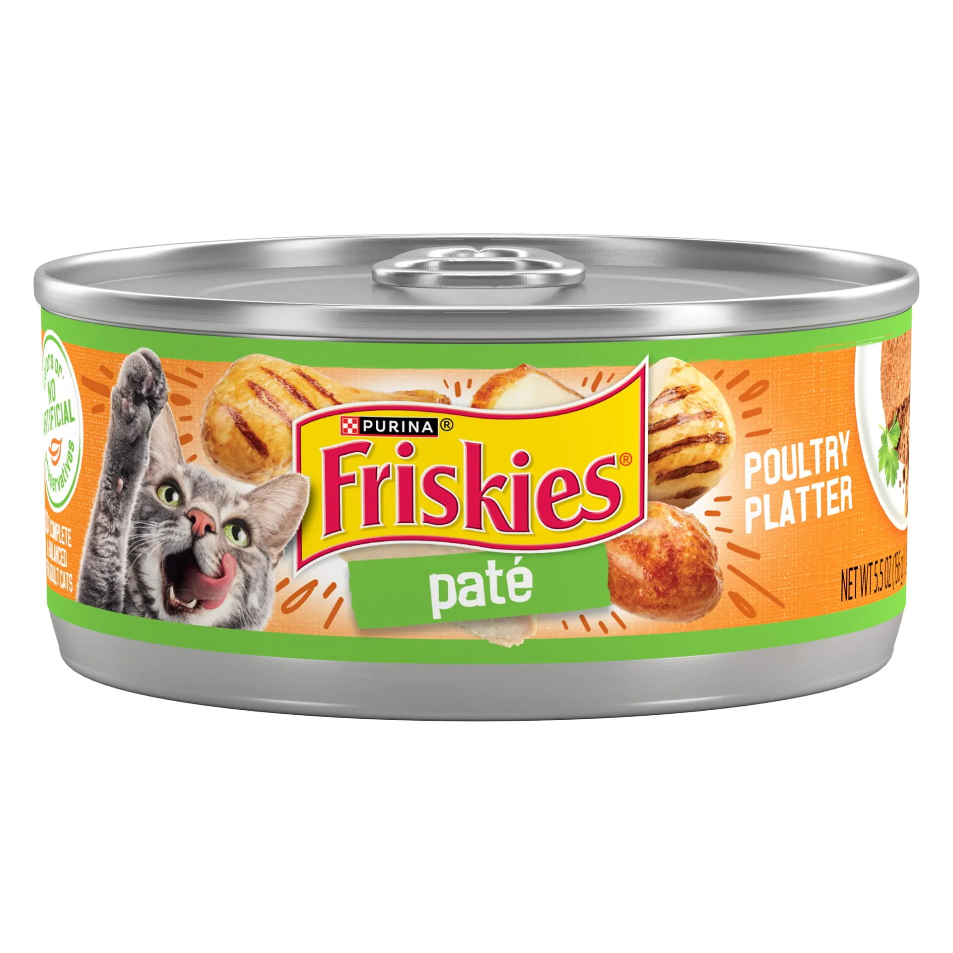 Friskies Pate Poultry Platter | Wet Cat Food | 5.5 Ounce. Can | 1