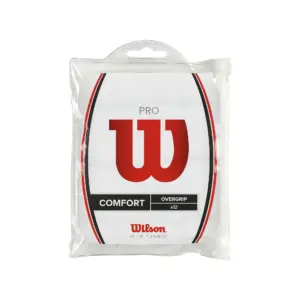 Wilson Pro Tennis Racket Overgrip | White | 12 Pack