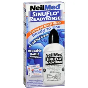NeilMed SinuFlo Ready Rinse Premixed Nasal Wash Solution | 8 Ounce | 1 Piece