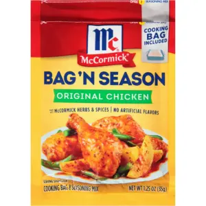 McCormick Bag 'n Season Original Chicken Cooking Bag and Seasoning Mix | 1.25 Ounce Packet | Single