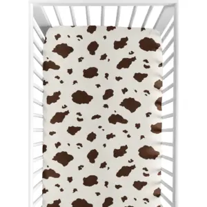 Sweet Jojo Designs Wild West Cowboy Ivory & Brown Fitted Crib Sheet