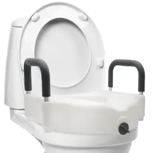 Hi-Riser Locking Raised Toilet Seat with Arms (Premium Edition)