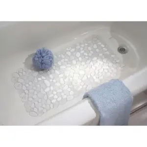 InterDesign Pebblz Bath Mat | Clear