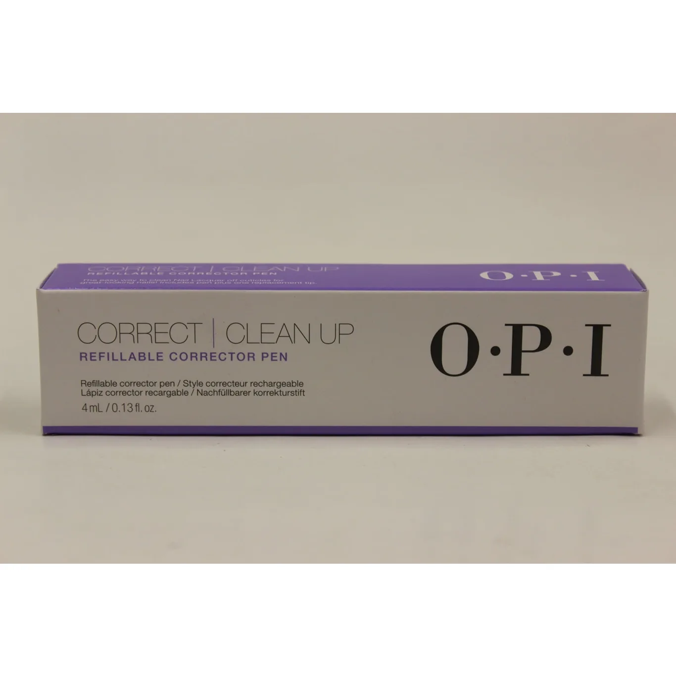 OPI Nail Polish Correct Pen/ Clean Up Refillable Corrector Pen For Nails | 0.13 Ounce/4ml | Pack of 1