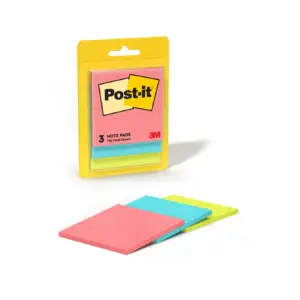Post-it Notes | 3 Inch x 3 Inch | Poptimistic | Lined | 3 Pads