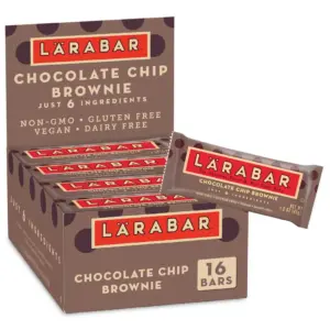 Larabar Chocolate Chip Brownie | Gluten Free Vegan Fruit and Nut Bar | 16 Ct