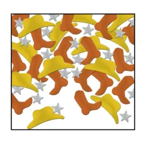 Western Party Boots & Hats Confetti