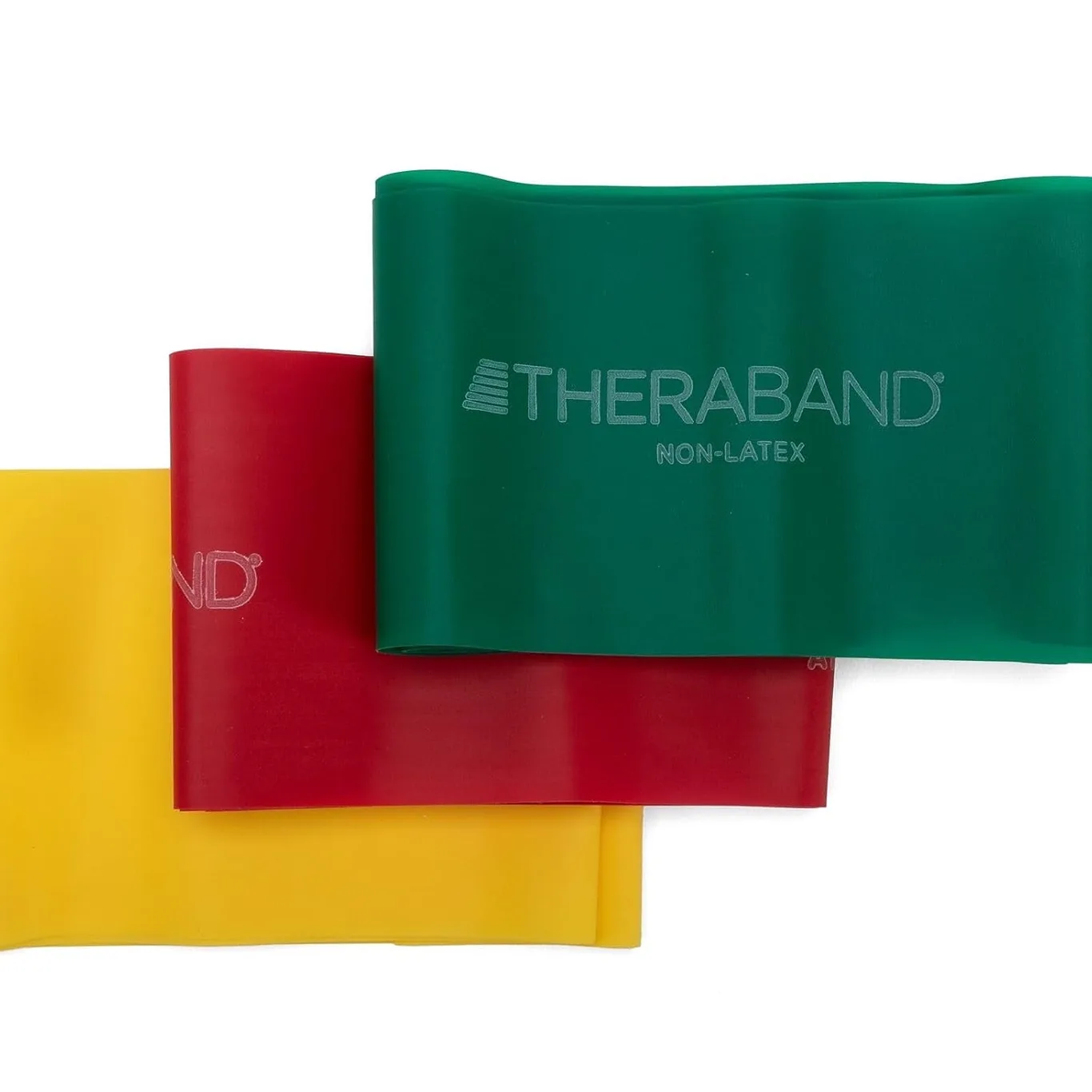 THERABAND Resistance Bands Set | Yellow/Red/Green | Beginner | Non-Latex | Beginner : Yellow/Red/Green