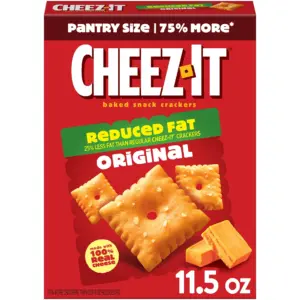 Cheez-It Reduced Fat Original Baked Snack Cheese Crackers | Made with 100% Real Cheese | 11.5 Ounce