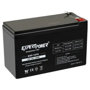 ExpertPower 12 Volt 7ah Rechargeable Battery with F1 (.187) Terminals (Premium Edition)