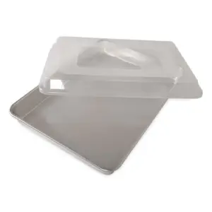Nordic Ware Naturals 9 x 13 Aluminum Rectangular Cake & Baking Pan with Lid